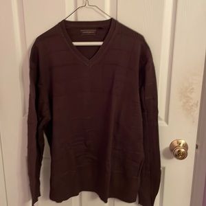 Joseph Aboud size l dark brown v neck sweater